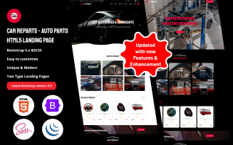 CarReparts - Auto Parts HTML5 Landing Page