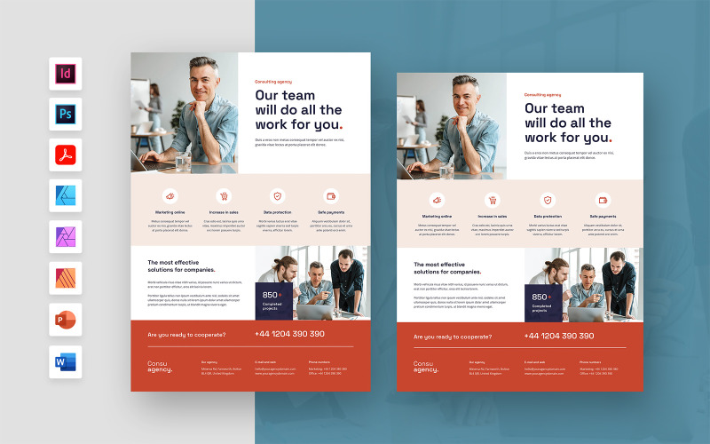 Consulting Agency Flyer Template Corporate Identity