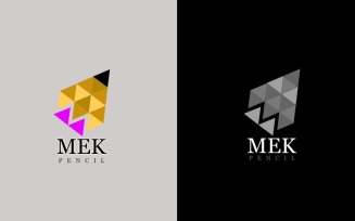 Mek Pencil Abstract Mark Logo