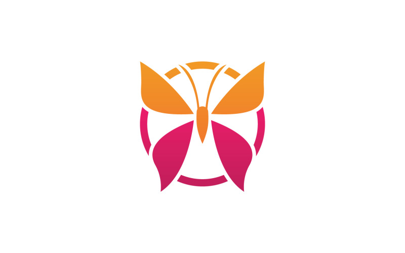 Butterfly Icon Logo Vector Beauty V11 Logo Template