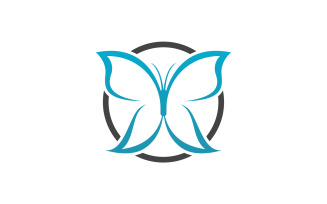 Butterfly Icon Logo Vector Beauty V14