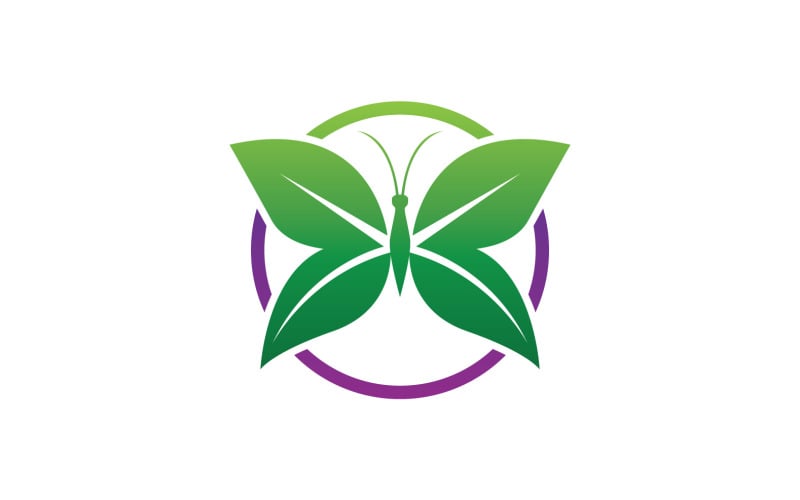 Butterfly Icon Logo Vector Beauty V15 Logo Template