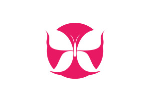Butterfly Icon Logo Vector Beauty V22