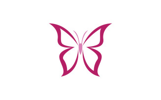 Butterfly Icon Logo Vector Beauty V3