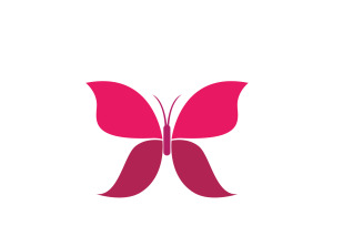 Butterfly Icon Logo Vector Beauty V4
