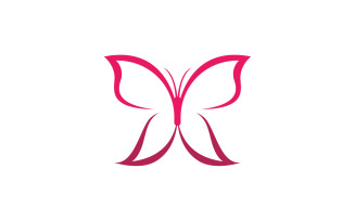 Butterfly Icon Logo Vector Beauty V5