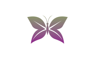 Butterfly Icon Logo Vector Beauty V7