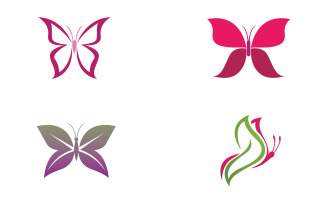 Butterfly Icon Logo Vector Beauty V9