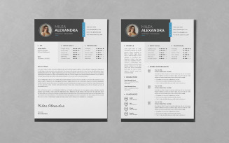 Clean Modern Minimalist CV/Resume Design PSD Templates