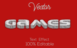 3D Games | Modern 3d Games Vector Text Effect Template