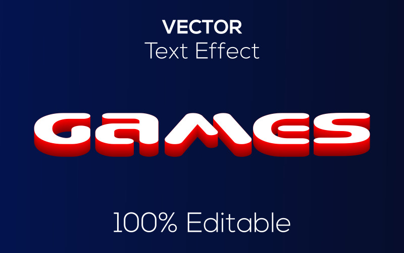 3D Games | Modern 3d Games Vector Text Effect Vector Graphic