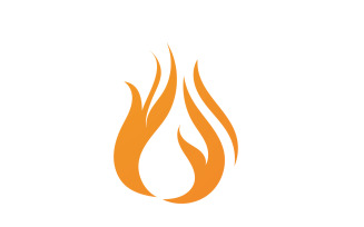 Flame Fire Logo Icon Symbol Hot V11