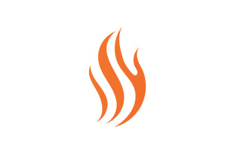 Flame Fire Logo Icon Symbol Hot V12