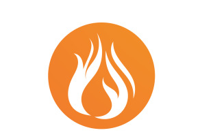 Flame Fire Logo Icon Symbol Hot V13