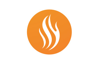 Flame Fire Logo Icon Symbol Hot V14