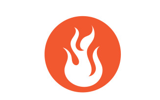 Flame Fire Logo Icon Symbol Hot V15