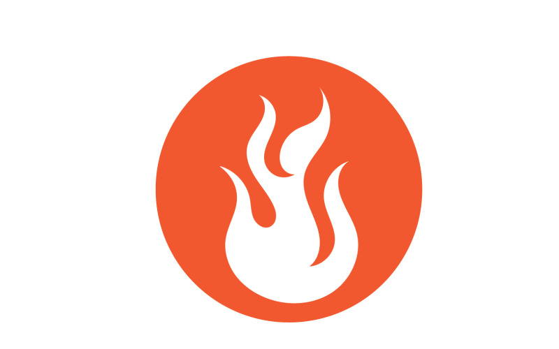Flame Fire Logo Icon Symbol Hot V15 Logo Template