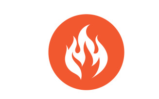 Flame Fire Logo Icon Symbol Hot V16