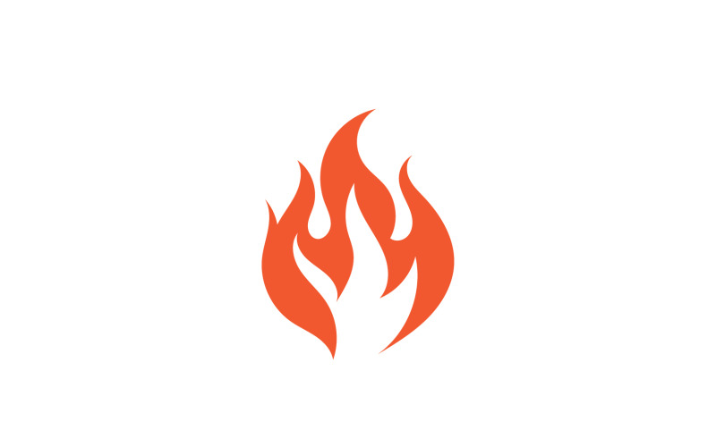 Flame Fire Logo Icon Symbol Hot V18 Logo Template