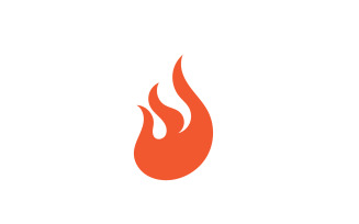 Flame Fire Logo Icon Symbol Hot V20