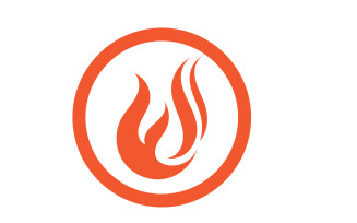 Flame Fire Logo Icon Symbol Hot V22