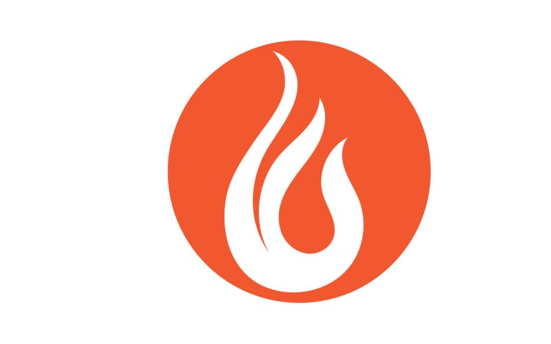 Flame Fire Logo Icon Symbol Hot V25 Logo Template