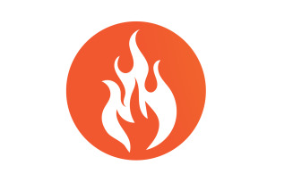 Flame Fire Logo Icon Symbol Hot V26