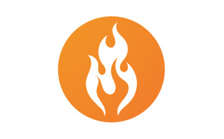 Flame Fire Logo Icon Symbol Hot V28