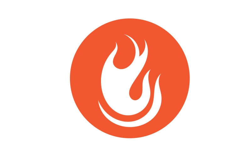 Flame Fire Logo Icon Symbol Hot V30 Logo Template