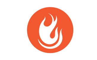 Flame Fire Logo Icon Symbol Hot V30