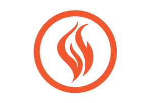 Flame Fire Logo Icon Symbol Hot V31