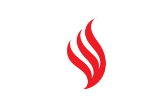 Flame Fire Logo Icon Symbol Hot V3