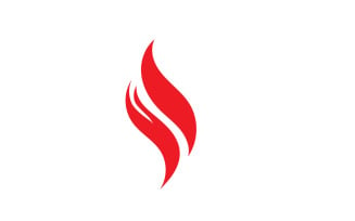 Flame Fire Logo Icon Symbol Hot V4