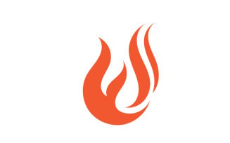 Flame Fire Logo Icon Symbol Hot V5
