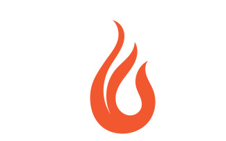 Flame Fire Logo Icon Symbol Hot V7