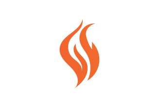 Flame Fire Logo Icon Symbol Hot V9