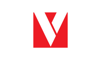 V Letter Initial Business Template Design Vector V12