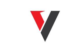 V Letter Initial Business Template Design Vector V3