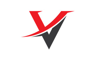 V Letter Initial Business Template Design Vector V6