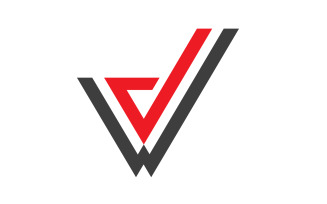 V Letter Initial Business Template Design Vector V7