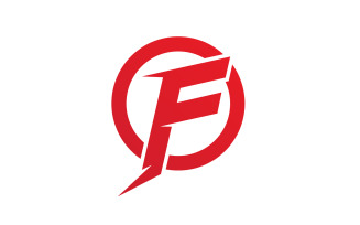 F Initial Letter Logo Icon Illustration Design Vector V10