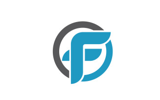 F Initial Letter Logo Icon Illustration Design Vector V14