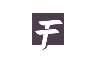 F Initial Letter Logo Icon Illustration Design Vector V15