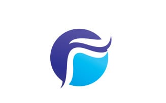 F Initial Letter Logo Icon Illustration Design Vector V3