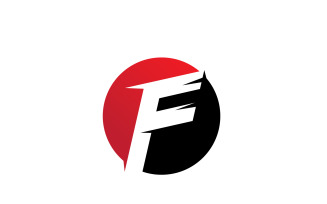 F Initial Letter Logo Icon Illustration Design Vector V4