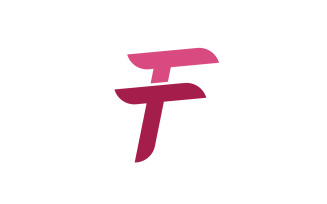 F Initial Letter Logo Icon Illustration Design Vector V8