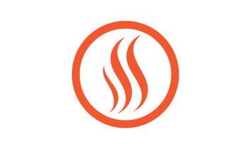 Flame Fire Logo Icon Symbol Hot V34