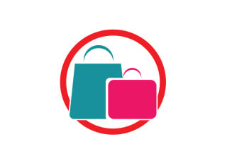 Online Shop Logo Template Vector Icon Design V8