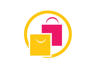 Online Shop Logo Template Vector Icon Design V9