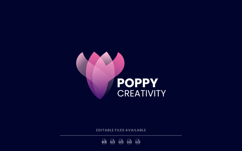 Abstract Rose Gradient Logo Logo Template